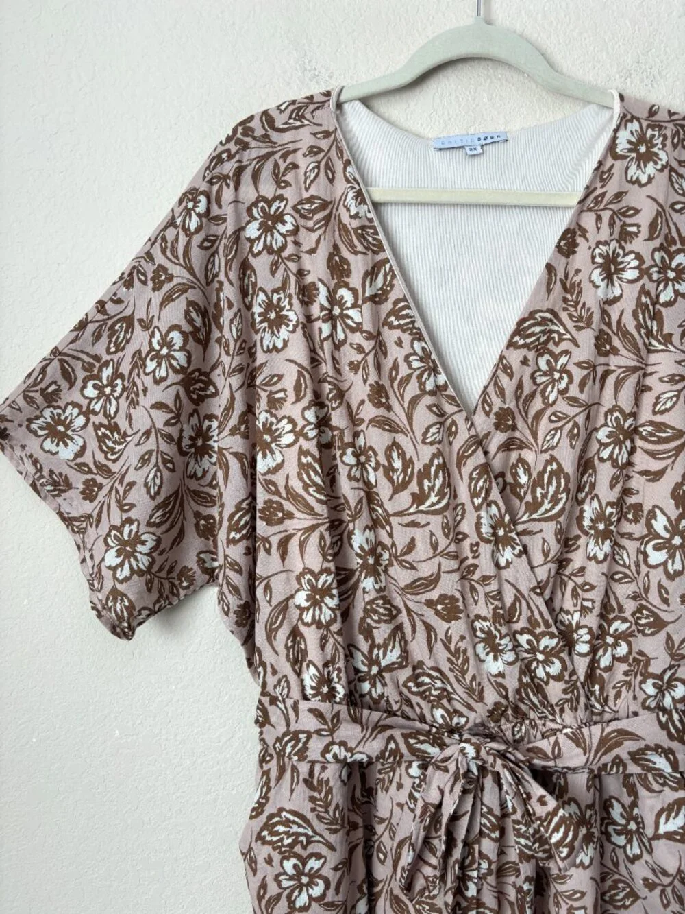 Baltic Born 2X Boho Floral Connor Flattering Tie Waist Romper - Picture 8 of 14